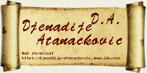 Đenadije Atanacković vizit kartica